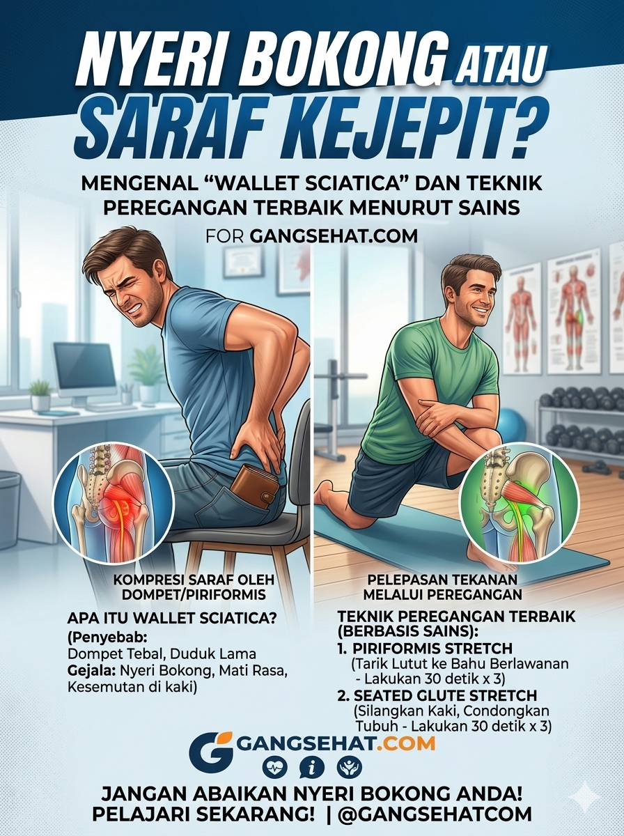 Nyeri Bokong atau Saraf Kejepit? Mengenal "Wallet Sciatica" dan Teknik Peregangan Terbaik Menurut Sains